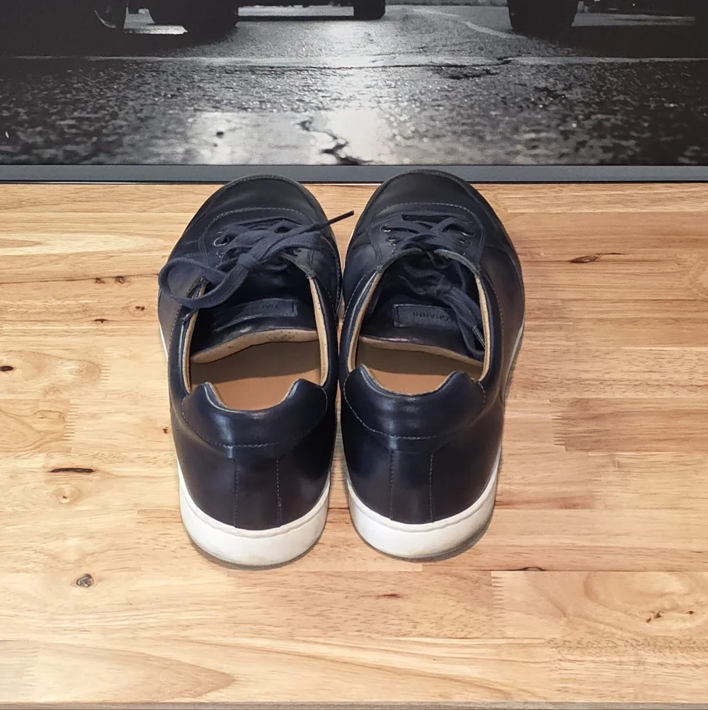 Magnanni Franco Lo Navy Leather Sneakers 13M - Picture 3 of 8